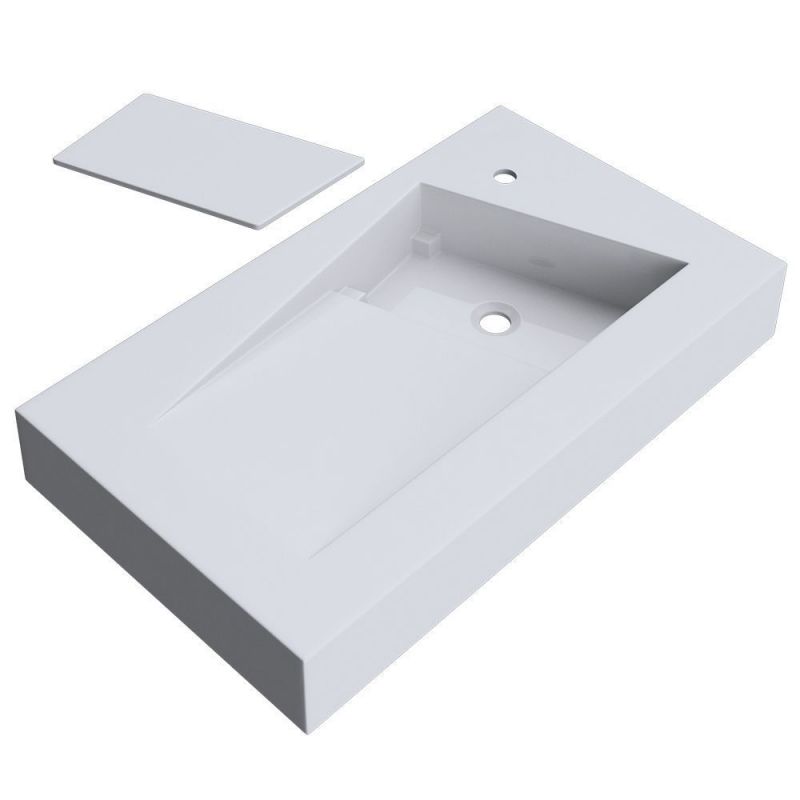 Lavoar EGO-17 , compozit marmura, montaj pe blat sau suspendat, scurgere ascunsa, 80x46
