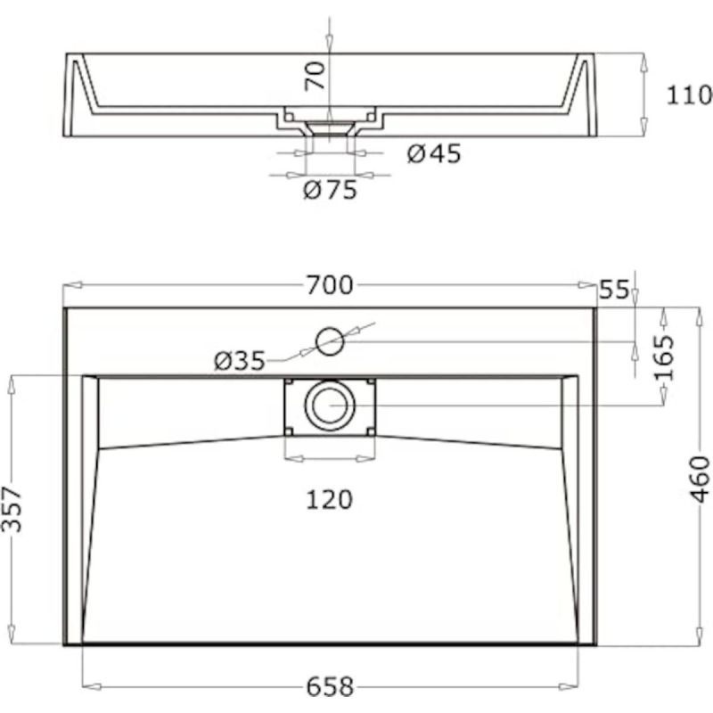 Lavoar EGO 19, Alb, lucios, compozit marmura, dimensiuni intre 50-100 cm, suspendat sau pe blat, cu o gaura baterie