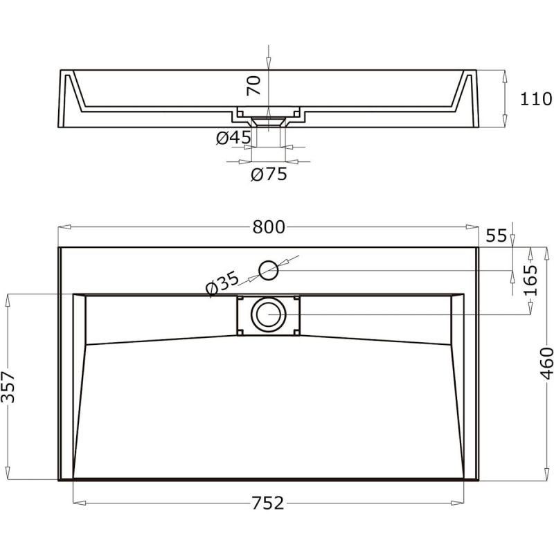 Lavoar EGO 19, Alb, lucios, compozit marmura, dimensiuni intre 50-100 cm, suspendat sau pe blat, cu o gaura baterie