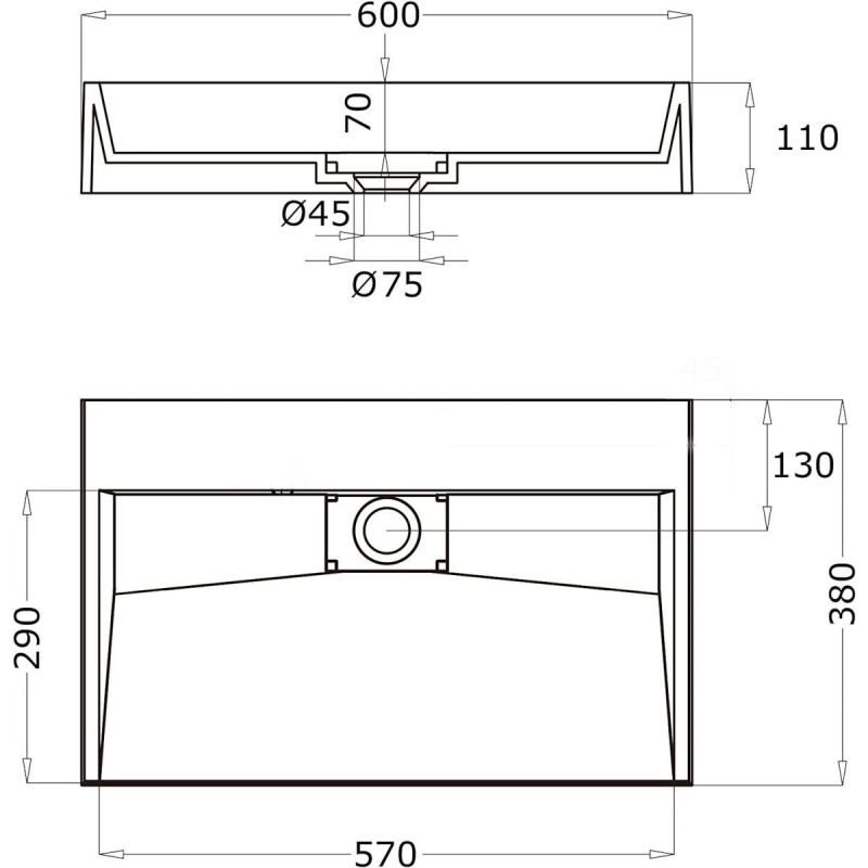 Lavoar EGO 19, Alb, lucios, dimensiuni intre 50-100 cm, compozit marmura, suspendat sau pe blat, fara gaura baterie