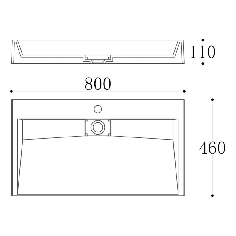 Lavoar EGO 19, Antracit mat, dimensiuni intre 50-100 cm, compozit marmura, montaj suspendat sau pe blat, cu o gaura de baterie