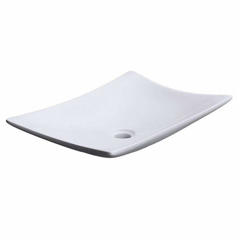 Lavoar EGO 5096, Alb, lucios, 60x40 cm, montaj pe blat, ceramica sanitara