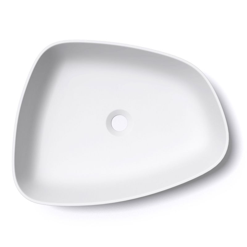 Lavoar EGO 806, Alb, mat, 51.1x38.7 cm, montaj pe blat, compozit de marmura