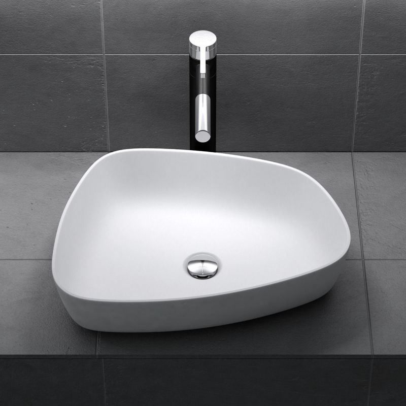 Lavoar EGO 806, Alb, mat, 51.1x38.7 cm, montaj pe blat, compozit de marmura