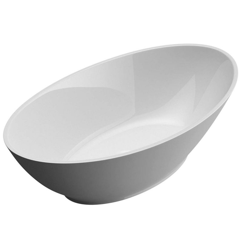 Lavoar EGO 807, Alb ,lucios, 62.5x34.5 cm, montaj pe blat, compozit marmura