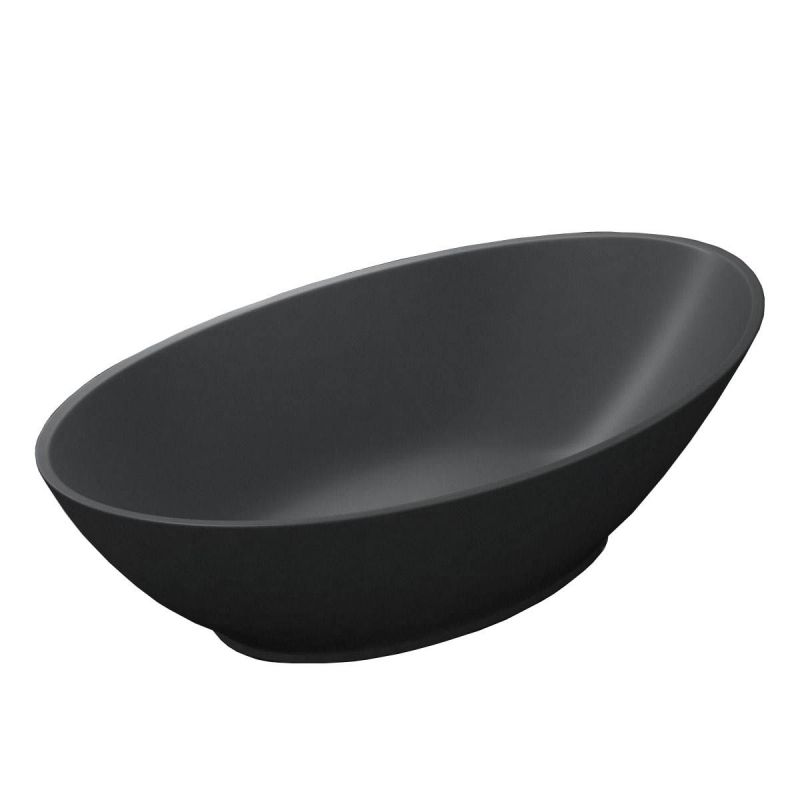 Lavoar EGO 807, Antracit ,mat, 62.5x34.5 cm, montaj pe blat, compozit marmura