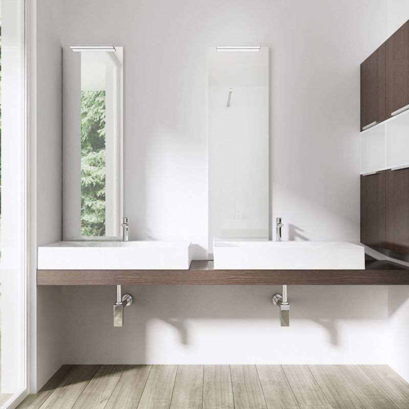 Lavoar EGO 810, Alb, lucios, 60, 80 sau 100 x 48 cm, montaj pe blat sau suspendat, compozit marmura