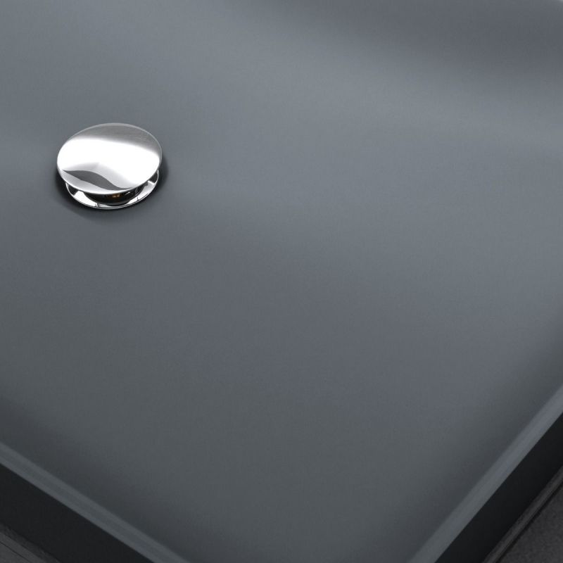 Lavoar EGO 815, Antracit, mat, 60x40 cm, montaj pe blat, compozit marmura