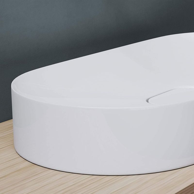 Lavoar EGO 826, Alb, lucios, scurgere ascunsa, 71x35 cm, compozit marmura, montaj pe blat