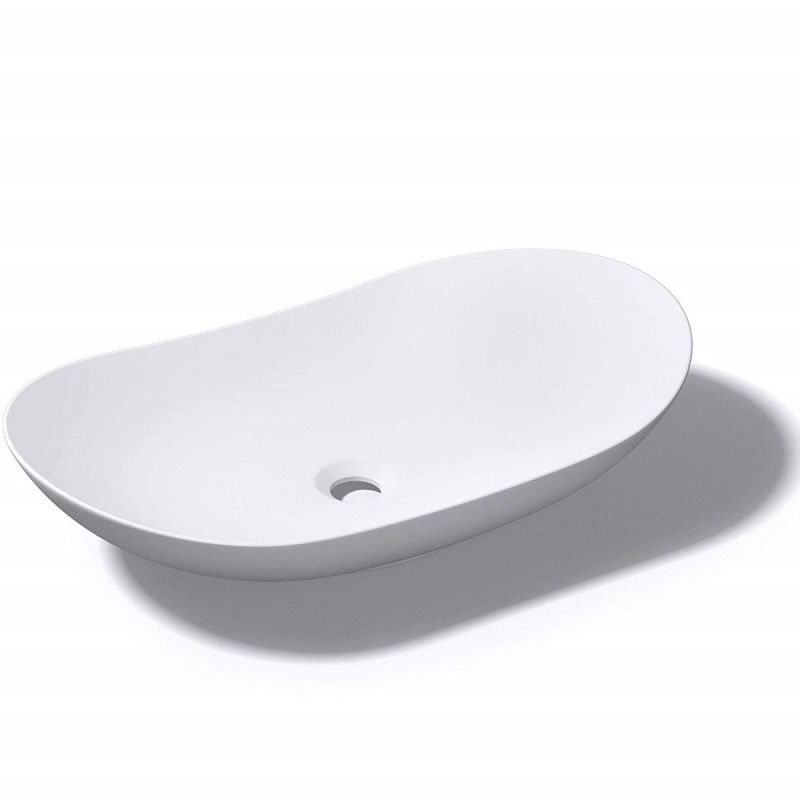 Lavoar EGO 858, Alb, mat, 63x36.5 cm, montaj pe blat, ceramica sanitara