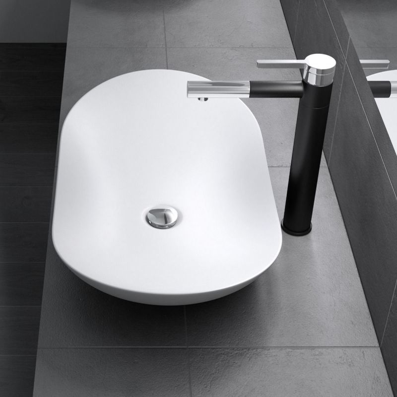 Lavoar EGO 858, Alb, mat, 63x36.5 cm, montaj pe blat, ceramica sanitara