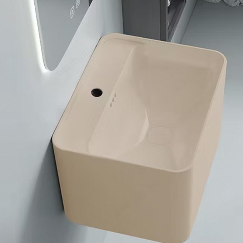 Lavoar, Jasmine Mat, Power color, montaj suspendat, cu gaura de baterie, 50x40 cm, Alfonso
