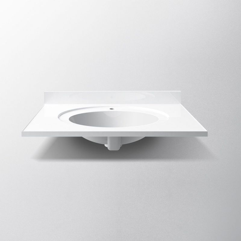 Lavoar Kira, compozit mineral, montaj semi-incastrat, o gaura de baterie, 78x56 cm