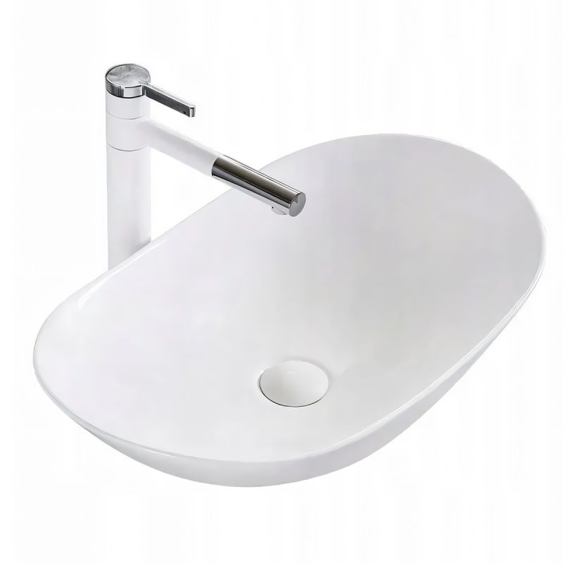Lavoar Luigi, Alb, ceramica sanitara, 52x32 montaj pe blat