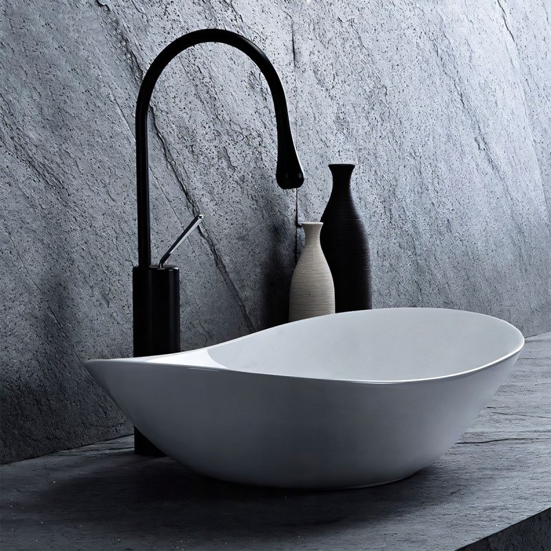 Lavoar Luigi, Alb, ceramica sanitara, 52x32 montaj pe blat