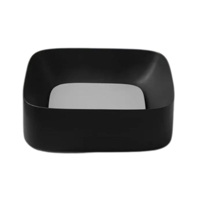 Lavoar Marsala , Negru Mat, capac scurgere inclus, ceramica sanitara, 43x38 cm, montaj pe blat