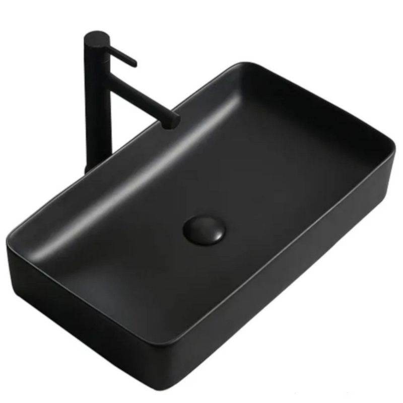 Lavoar Maura, Negru Mat, ceramica sanitara, 61x35 montaj pe blat