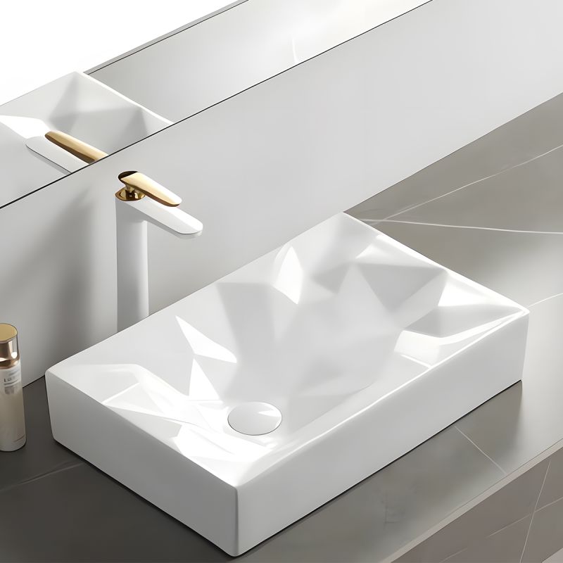 Lavoar Mistic, Alb Lucios, 56x36 cm, montaj pe blat, ceramica sanitara