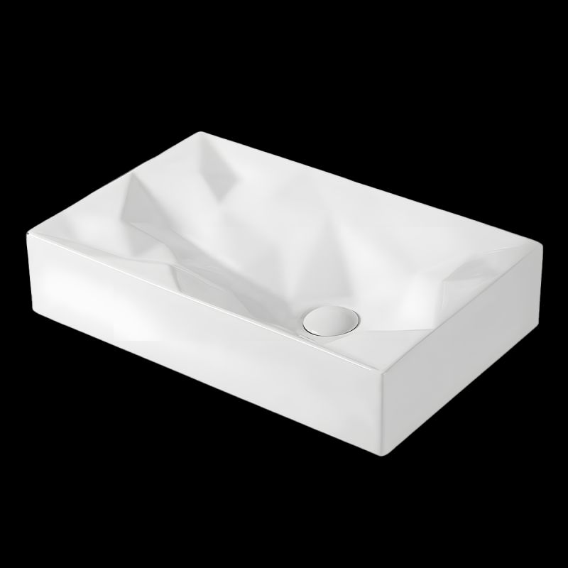 Lavoar Mistic, Alb Lucios, 56x36 cm, montaj pe blat, ceramica sanitara
