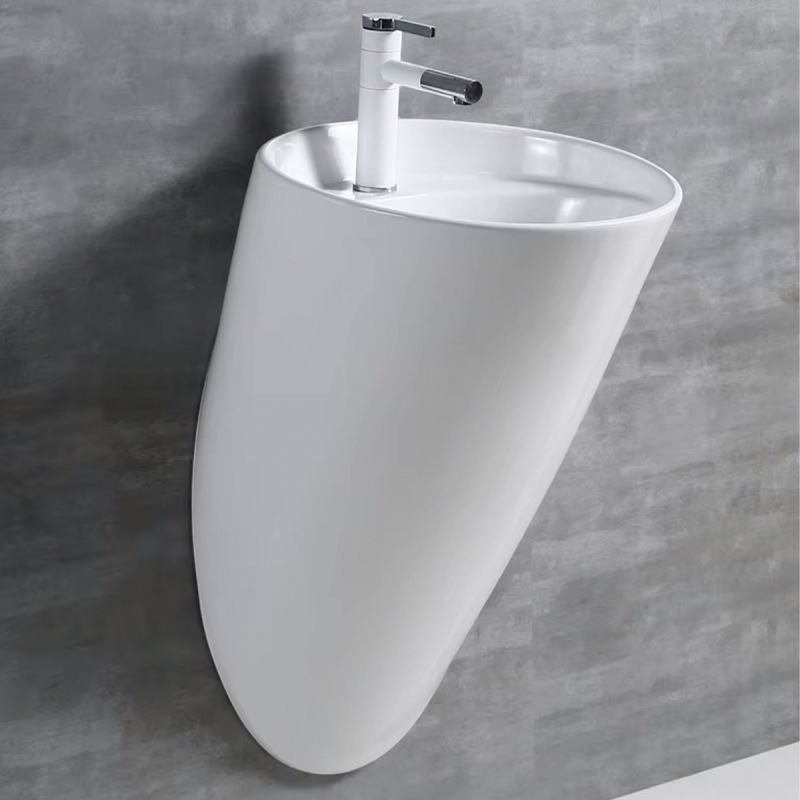 Lavoar, montaj suspendat, 52x44 cm, alb lucios, ceramica sanitara, Angi