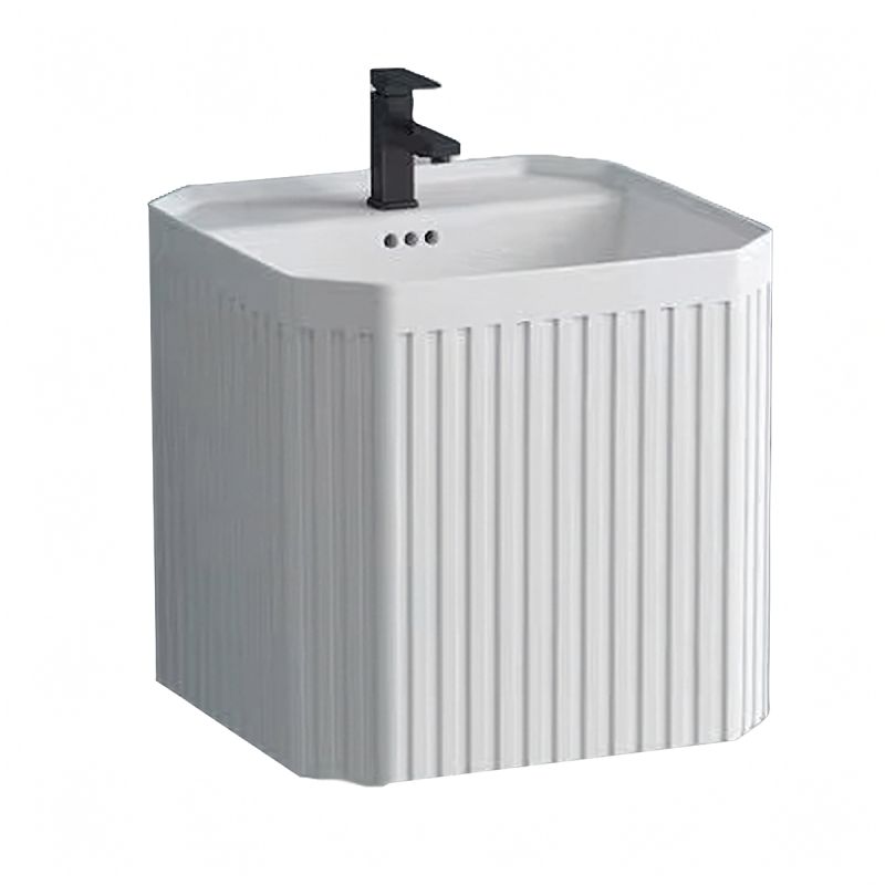 Lavoar, montaj suspendat, gaura de baterie, 42x42x40 cm ceramica sanitara , Alb Lucios, Adele
