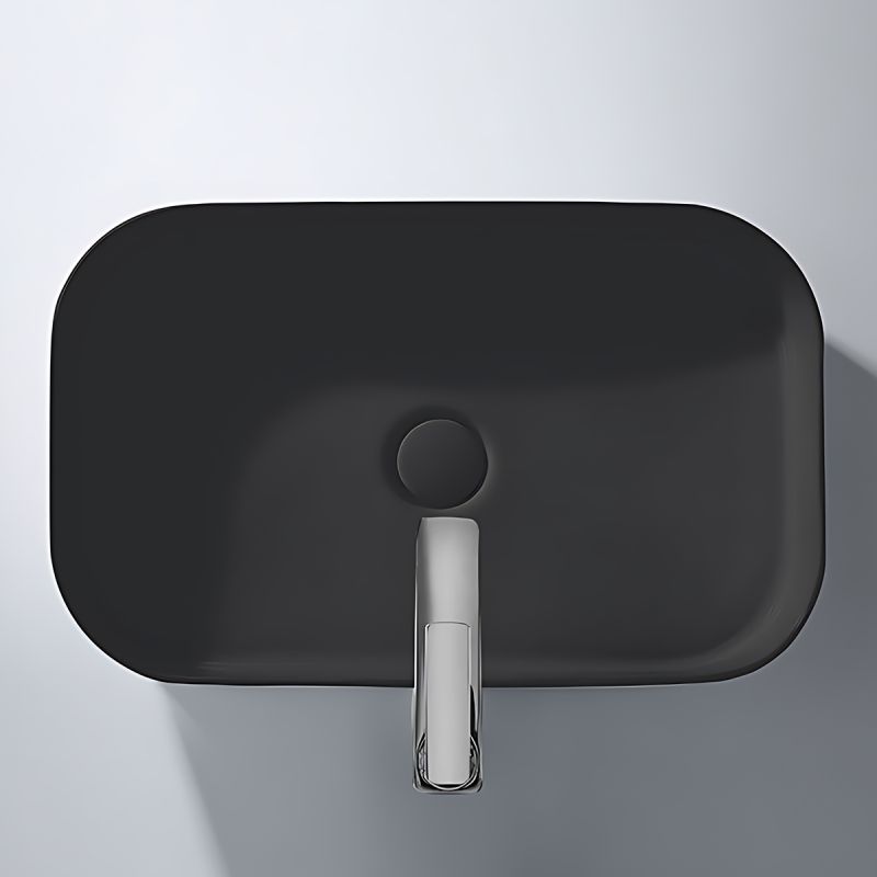 Lavoar Negru Mat, Power color, ceramica sanitara, montaj pe blat, 61x38 cm, Puro