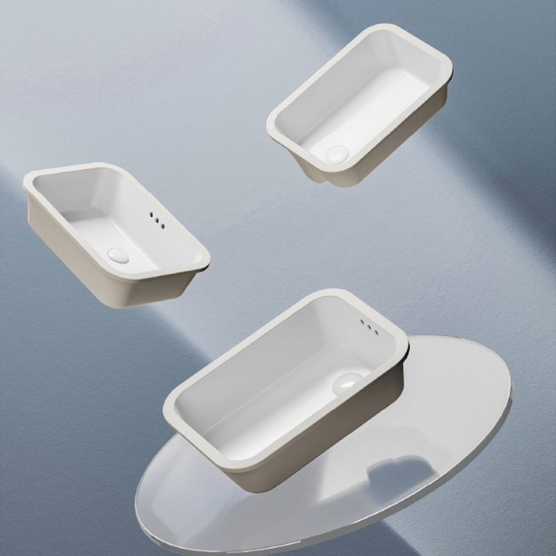 Lavoar, Negru Mat, Power Color, montaj incastat sub blat, ceramica sanitara, 60x39 cm, Viola