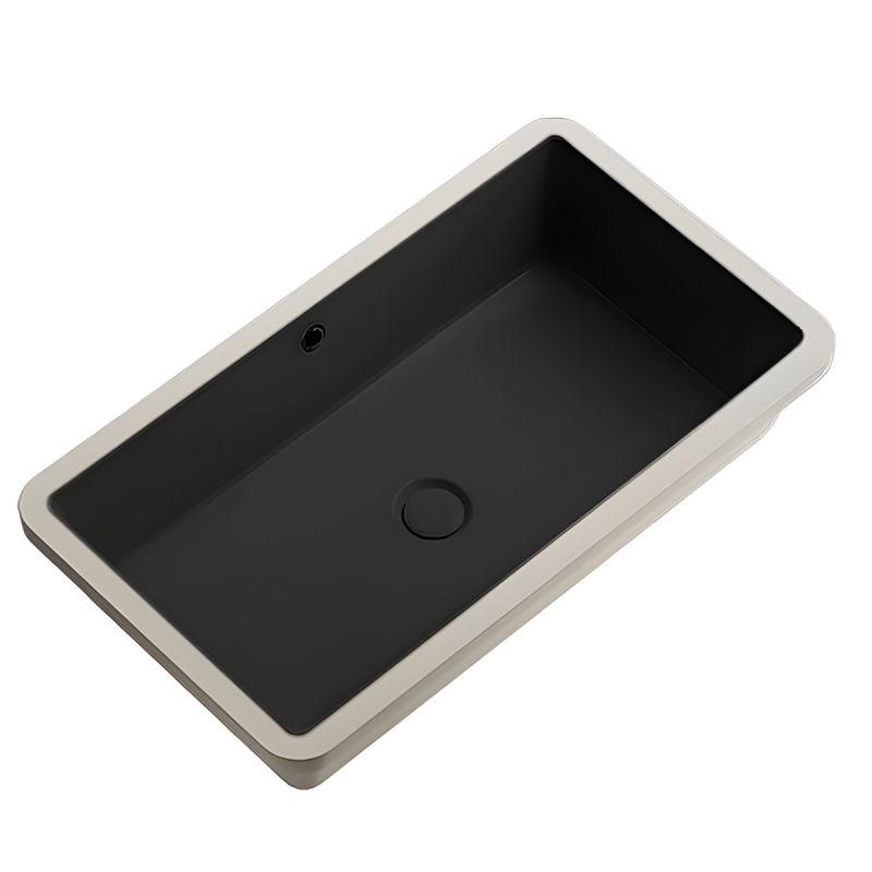 Lavoar, Negru Mat, Power Color, montaj incastrat sub blat, 70-80x40 cm, ceramica sanitara, Livia