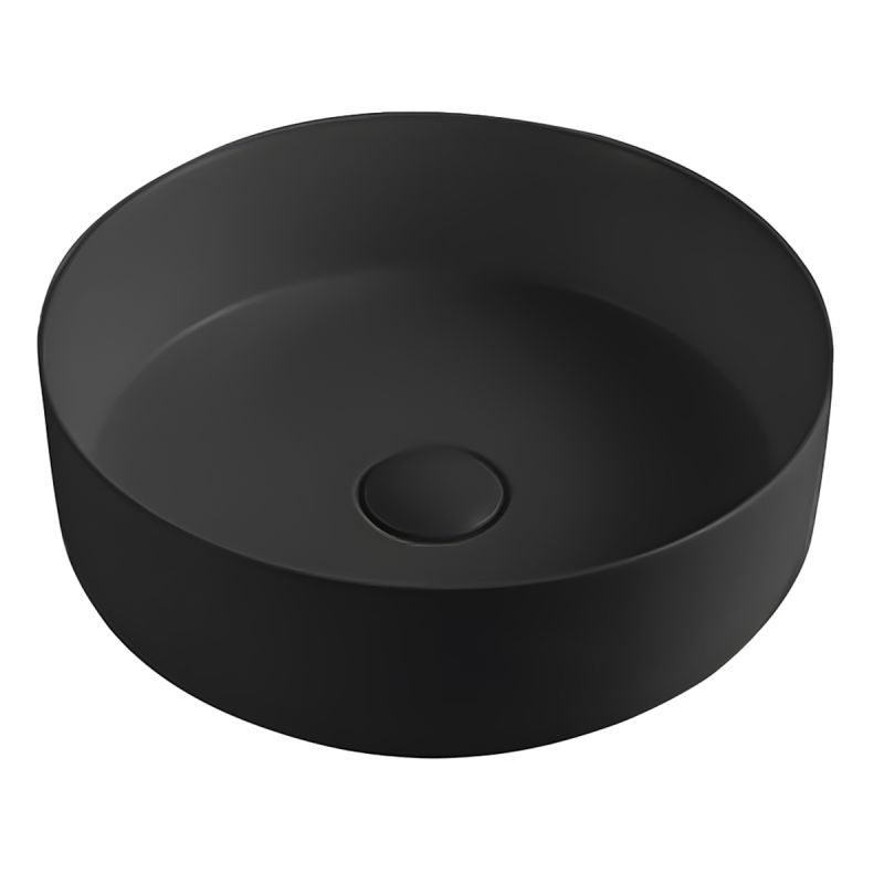 Lavoar, Negru Mat, Power color, montaj pe blat, ceramica sanitara, diametru 42 cm, Linea
