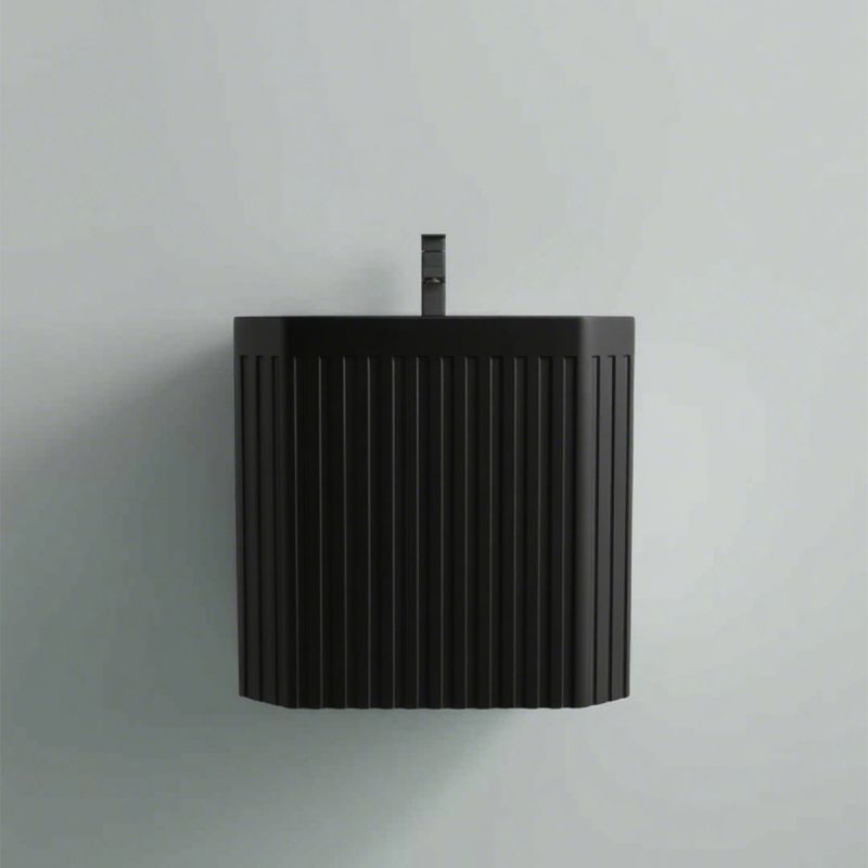 Lavoar, Negru Mat, Power Color, montaj suspendat, 42x42x40 cm, ceramica sanitara, Adele