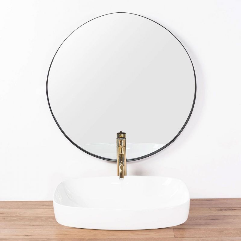 Lavoar REA Gizel 50, Alb, lucios, 50.5x38.5 cm, montaj pe blat, ceramica sanitara