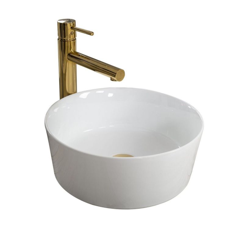 Lavoar REA Ida, Alb, lucios, 36x36cm, montaj pe blat, ceramica sanitara