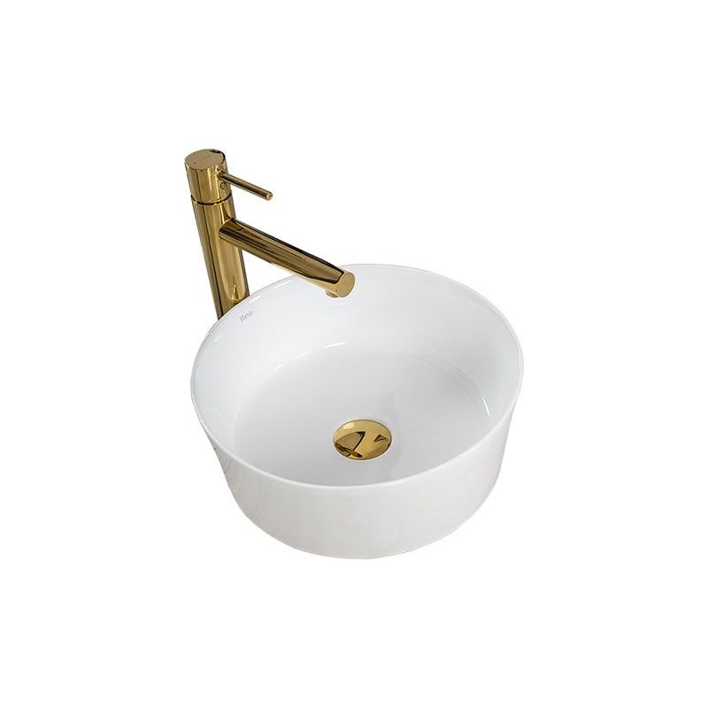 Lavoar REA Ida, Alb, lucios, 36x36cm, montaj pe blat, ceramica sanitara