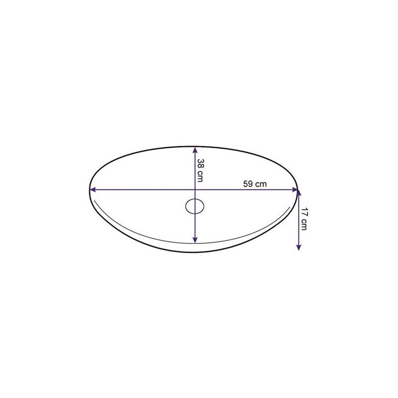 Lavoar REA ROS 2, Alb, lucios, 59x38 cm, montaj pe blat, ceramica sanitara, gaura baterie