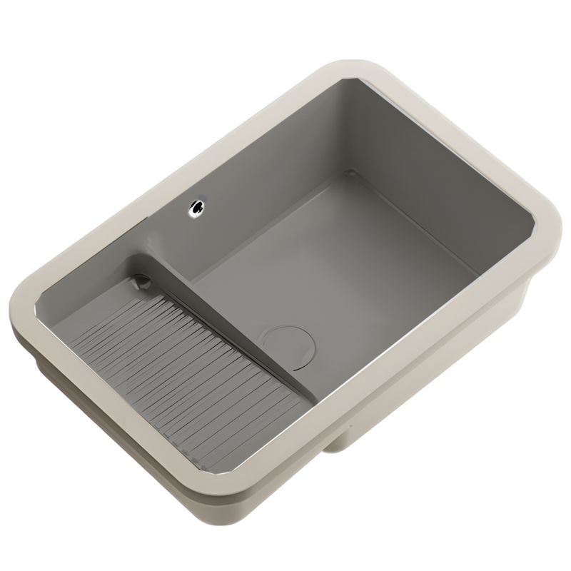 Lavoar Spalatorie, Gri Mat, Power Color, montaj incastrat sub blat, ceramica sanitara, 60x40, Lavio