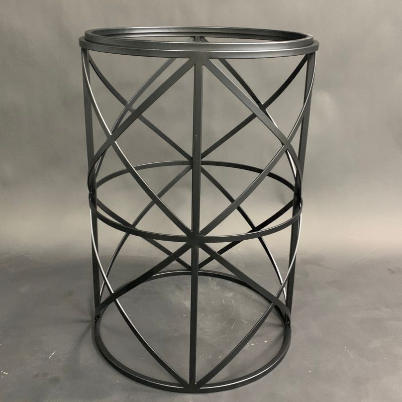 Lavoar stativ Alb Lucios din compozit, cadru metalic negru mat , ventil alb inclus, 45x45x80 cm, Oro