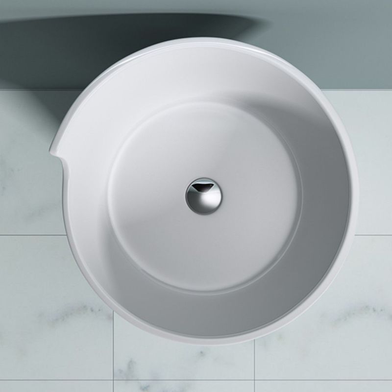 Lavoar stativ EGO 30, Alb, lucios, 53x53x88 cm, montaj podea, compozit marmura