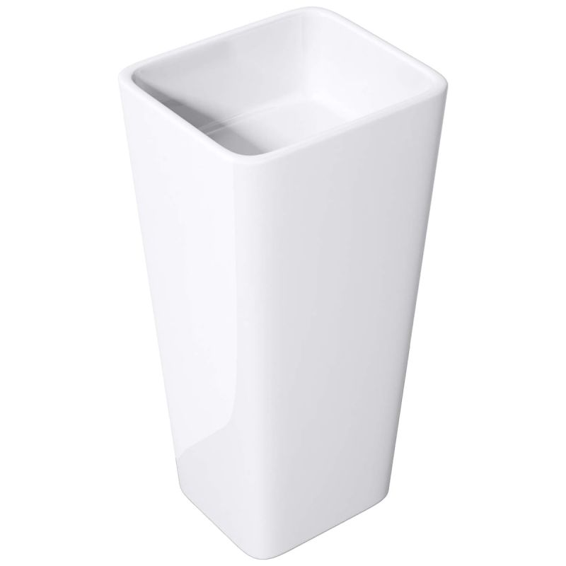 Lavoar stativ EGO 31, Alb lucios, 40x35x81 cm, montaj podea, compozit marmura