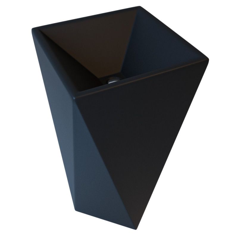 Lavoar stativ Enrico, Negru Mat, Power Colour, 47x47x83 cm, montaj pe podea, ceramica sanitara