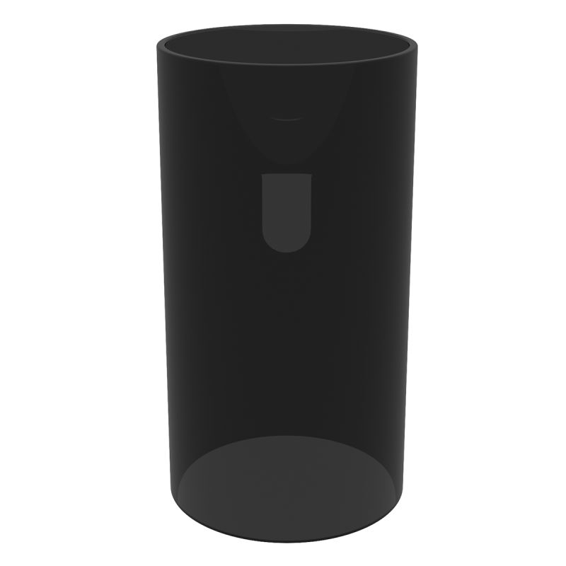 Lavoar stativ, freestanding, CristalMood, Negru transparent, 44.5x44.5x80 cm, ventil inclus, Sole