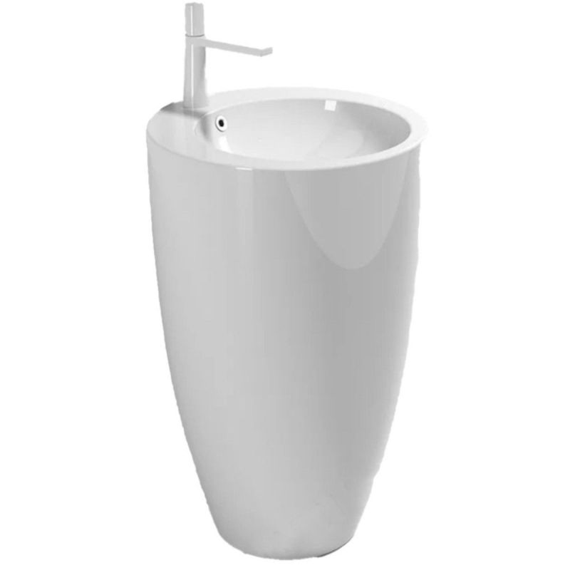 Lavoar stativ Marco, Alb, 50x50x82 cm, montaj pe podea, ceramica sanitara