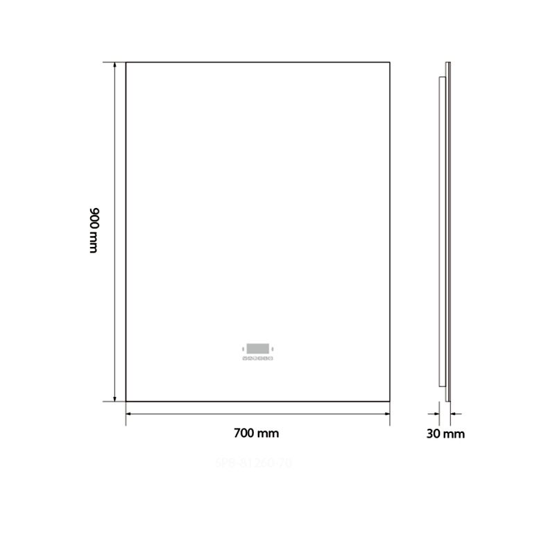 Oglinda Led, Cadru auriu, Dezaburire, Buton Touch, 3 Culori, Intensitate reglabila, dimensiuni 60-70x80-150 cm, Feliz