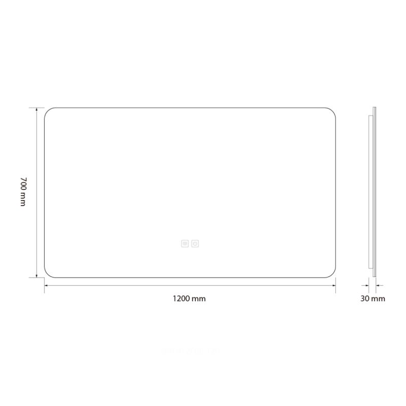Oglinda Led, Cadru negru, Dezaburire, Buton Touch, 3 Culori, Intensitate reglabila, dimensiuni 60-70x80-90-150 cm, Feliz