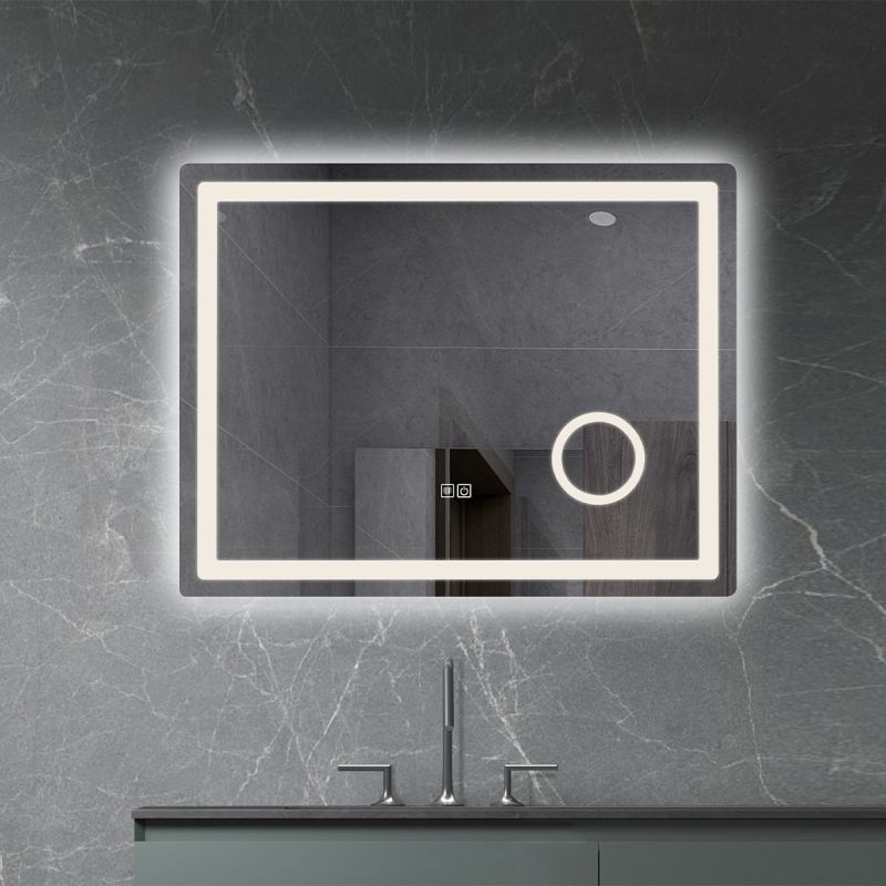 Oglinda Led, cu Lupa cosmetica, Dezaburire, Touch, 3 Culori, 5 mm, dimensiuni 70-80 x 60-90-10-120-140 cm, Velora