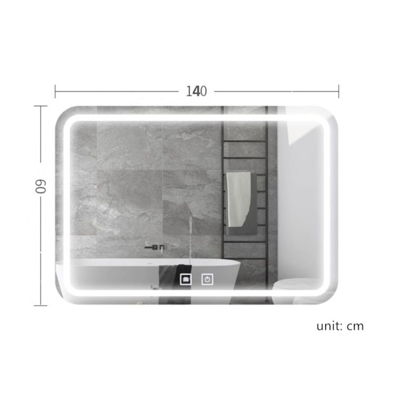 Oglinda Led, Dezaburire si Buton Touch, 3 Culori, Intensitate reglabila, dimensiuni 40-60x60-140 cm, Feliz