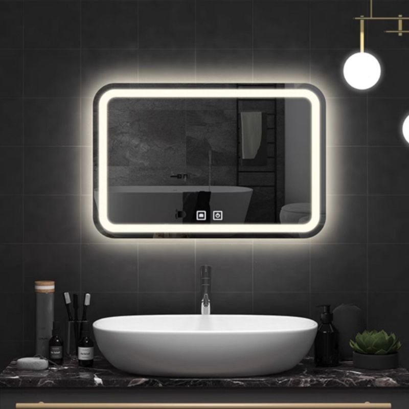 Oglinda Led, Dezaburire si Buton Touch, 3 Culori, Intensitate reglabila, dimensiuni 40-60x60-140 cm, Feliz