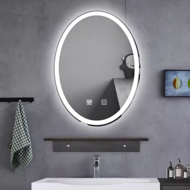 Oglinda Led, Dezaburire si Buton Touch, 3 Culori, Intensitate reglabila, dimensiuni 50-75x70-100 cm, Fiesta