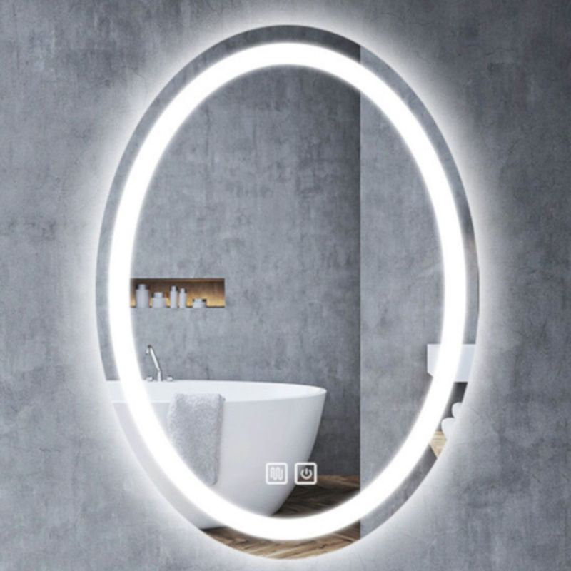 Oglinda Led, Dezaburire si Buton Touch, 3 Culori, Intensitate reglabila, dimensiuni 50-75x70-100 cm, Fiesta