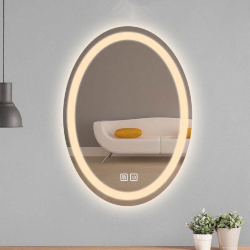 Oglinda Led, Dezaburire si Buton Touch, 3 Culori, Intensitate reglabila, dimensiuni 50-75x70-100 cm, Fiesta