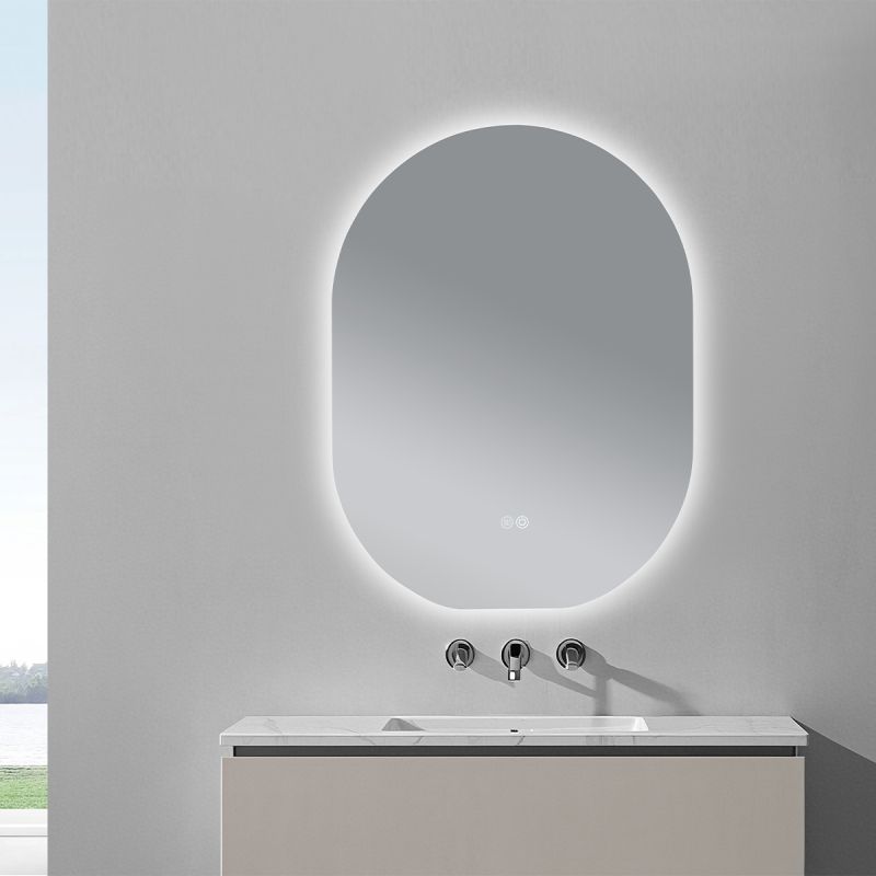 Oglinda Led, Dezaburire si Buton Touch, 5 mm, 3 Culori, Intensitate reglabila, dimensiuni de 60x80 si 70x100 cm, Fiore